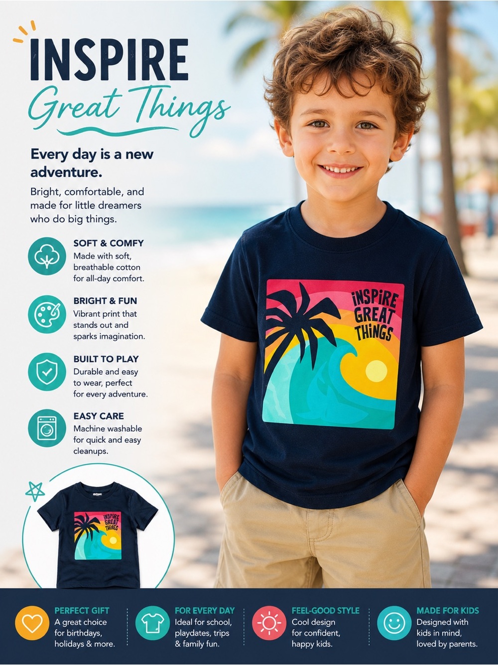 Short-Sleeve Graphic T-Shirt for Boys